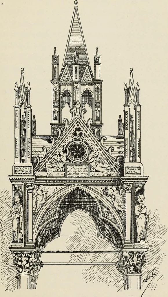 An illustration from Les marbriers romains et le mobilier presbytéral, 1897, leaf 304