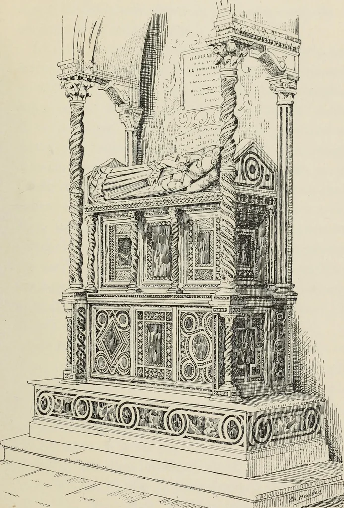 An illustration from Les marbriers romains et le mobilier presbytéral, 1897, leaf 322