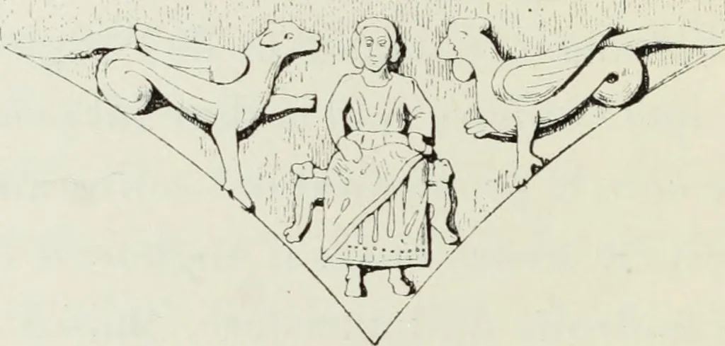 An illustration from Les marbriers romains et le mobilier presbytéral, 1897, leaf 357