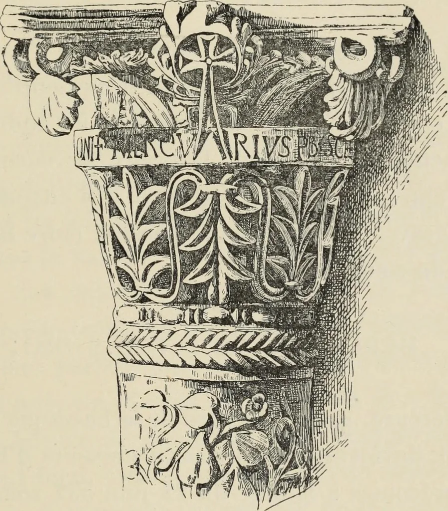 An illustration from Les marbriers romains et le mobilier presbytéral, 1897, leaf 36