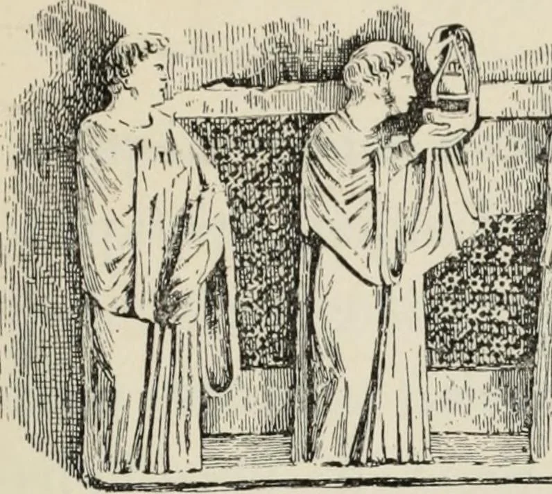 An illustration from Les marbriers romains et le mobilier presbytéral, 1897, leaf 360