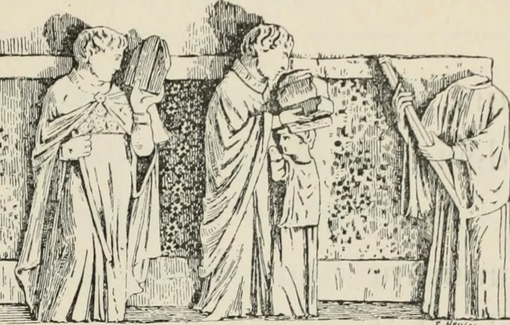 An illustration from Les marbriers romains et le mobilier presbytéral, 1897, leaf 360