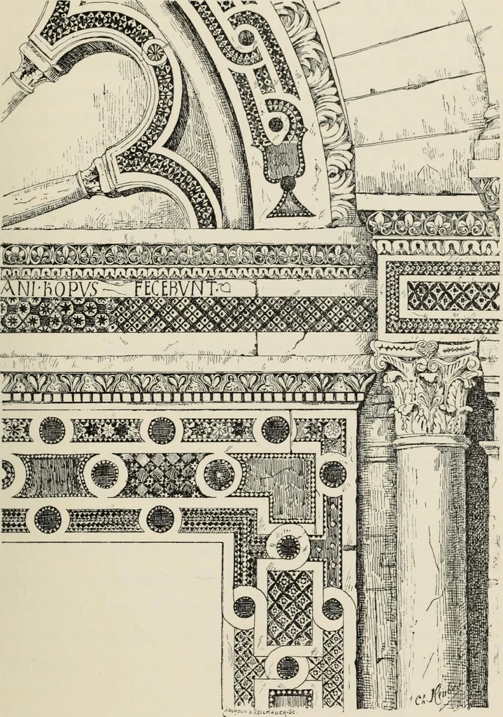 An illustration from Les marbriers romains et le mobilier presbytéral, 1897, leaf 372