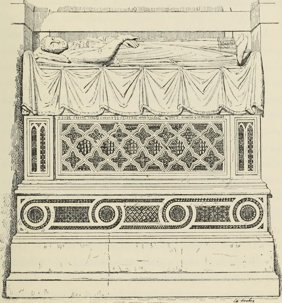 An illustration from Les marbriers romains et le mobilier presbytéral, 1897, leaf 410