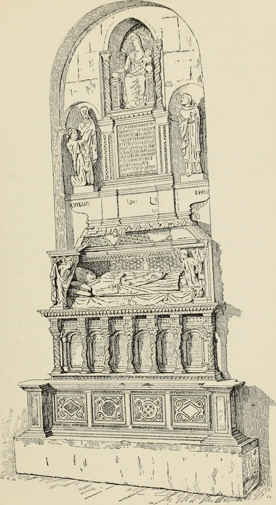 An illustration from Les marbriers romains et le mobilier presbytéral, 1897, leaf 414
