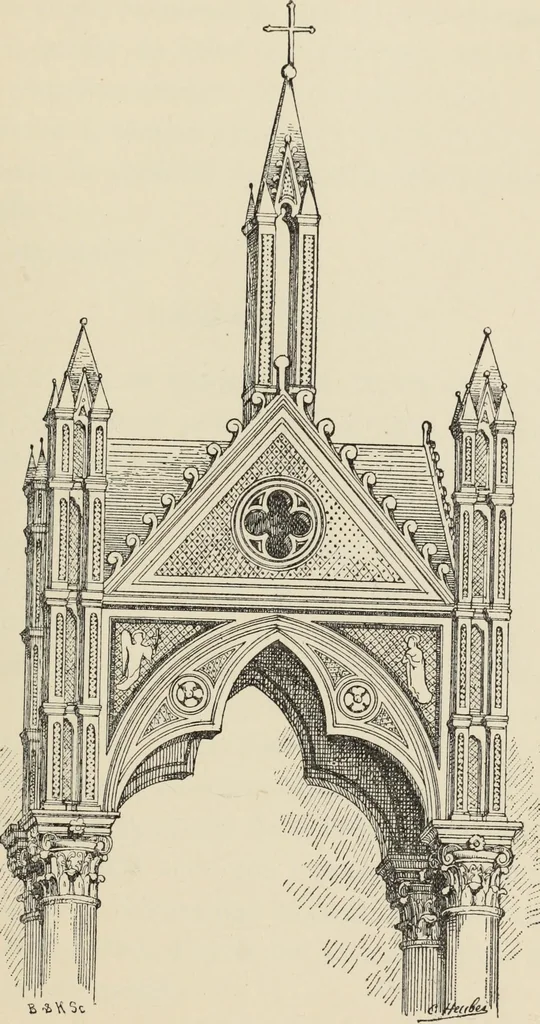 An illustration from Les marbriers romains et le mobilier presbytéral, 1897, leaf 420
