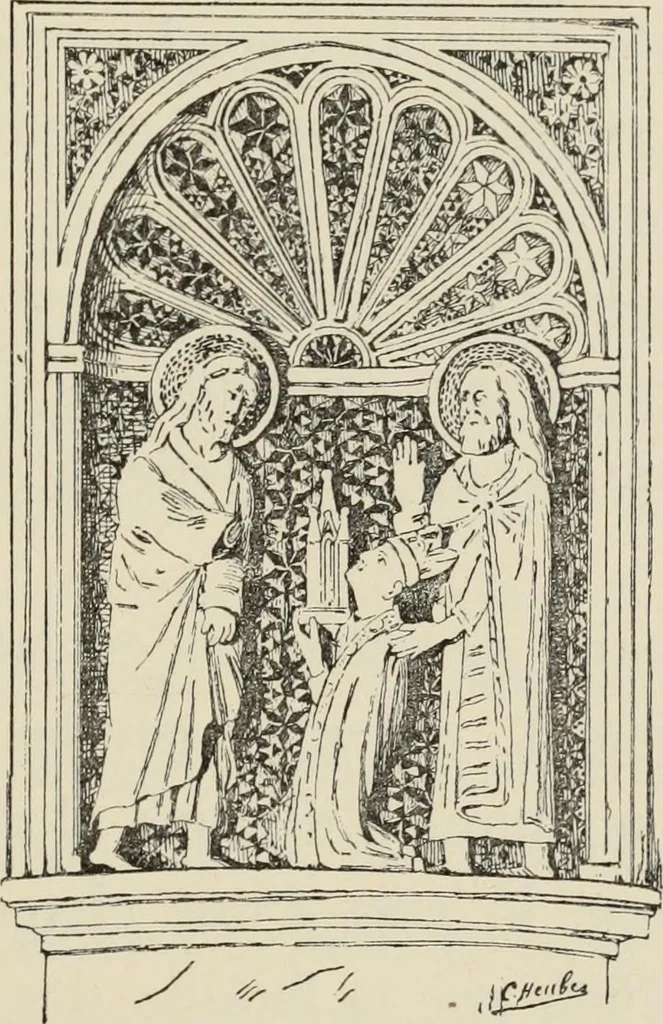 An illustration from Les marbriers romains et le mobilier presbytéral, 1897, leaf 428