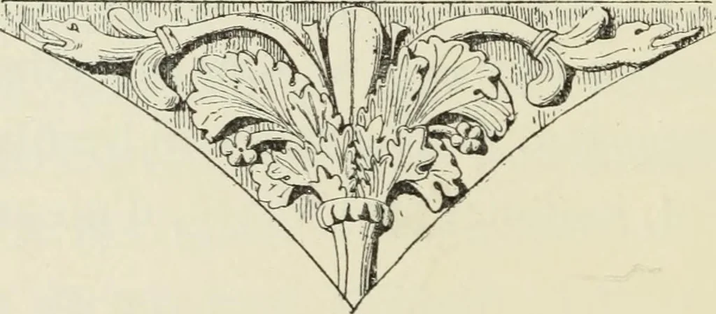 An illustration from Les marbriers romains et le mobilier presbytéral, 1897, leaf 433