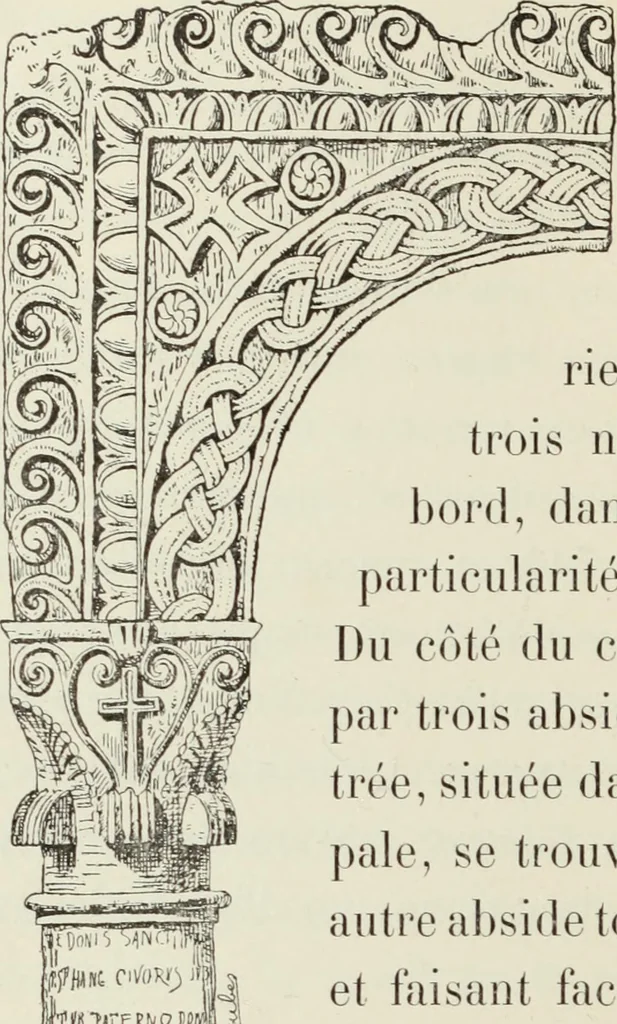An illustration from Les marbriers romains et le mobilier presbytéral, 1897, leaf 45
