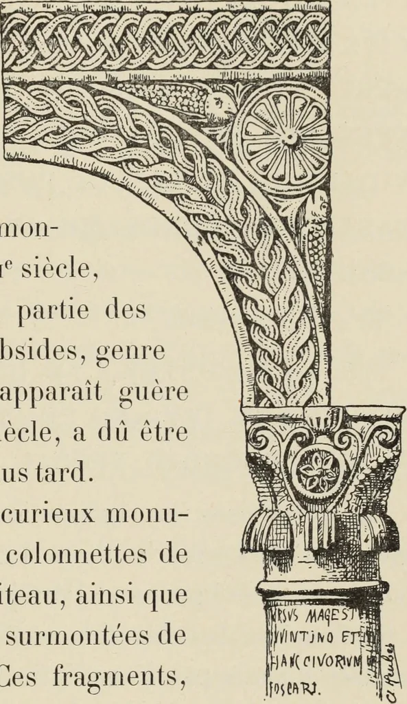 An illustration from Les marbriers romains et le mobilier presbytéral, 1897, leaf 46