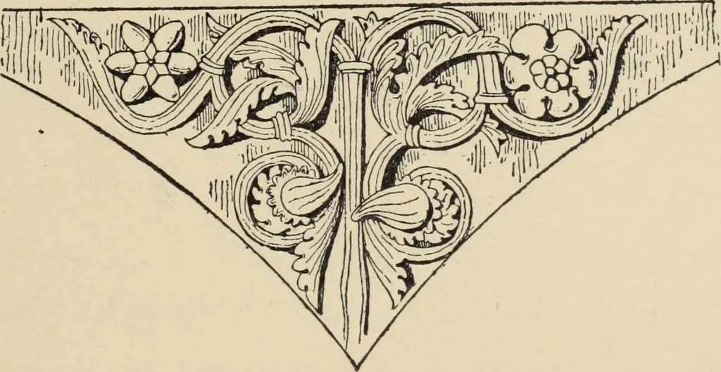 An illustration from Les marbriers romains et le mobilier presbytéral, 1897, leaf 498