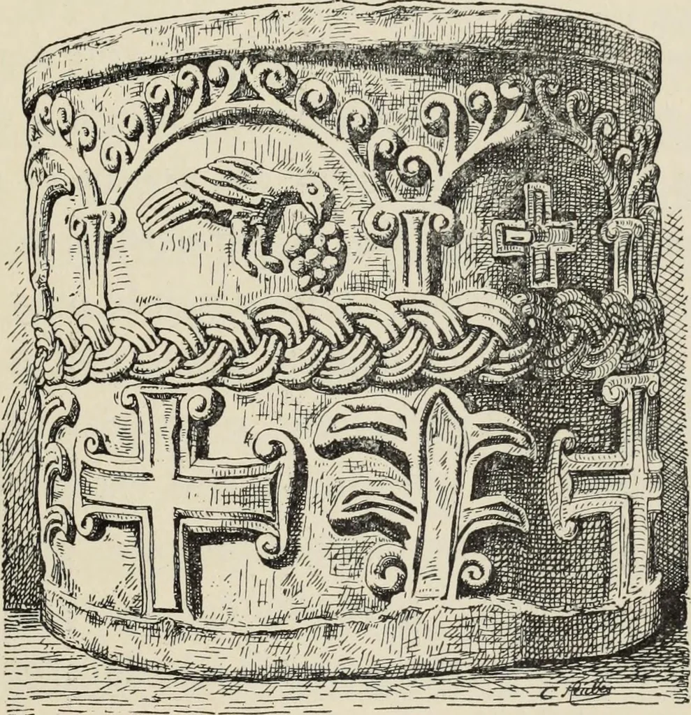 An illustration from Les marbriers romains et le mobilier presbytéral, 1897, leaf 64