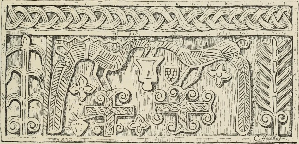 An illustration from Les marbriers romains et le mobilier presbytéral, 1897, leaf 70