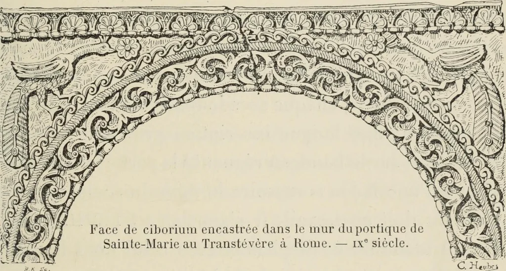 An illustration from Les marbriers romains et le mobilier presbytéral, 1897, leaf 72