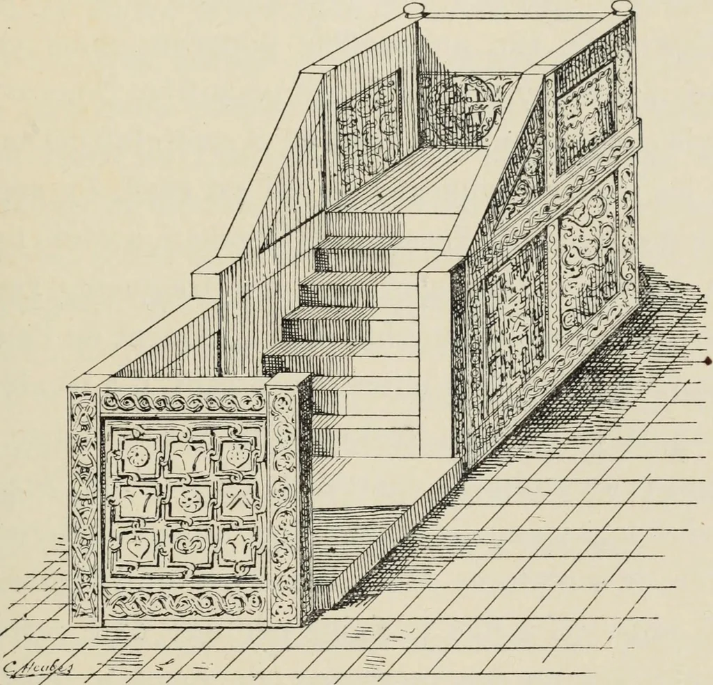 An illustration from Les marbriers romains et le mobilier presbytéral, 1897, leaf 82