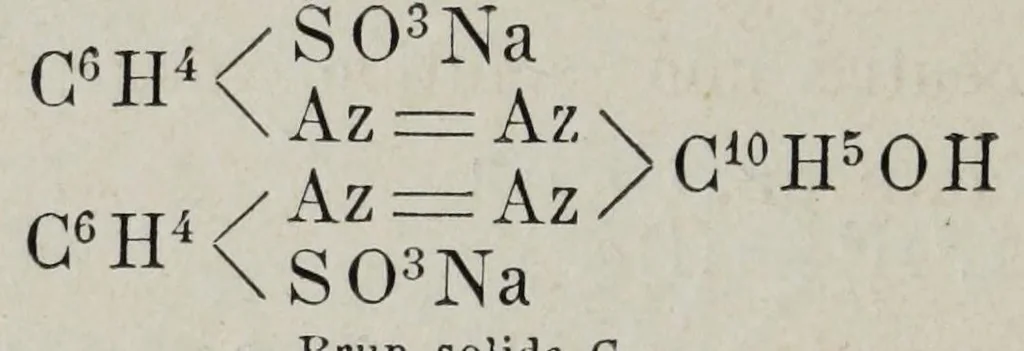 An illustration from Les matier̀es colorantes et la chimie de la teinture ..., 1890, leaf 160