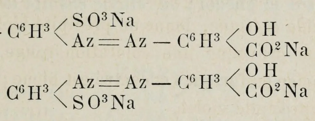An illustration from Les matier̀es colorantes et la chimie de la teinture ..., 1890, leaf 191