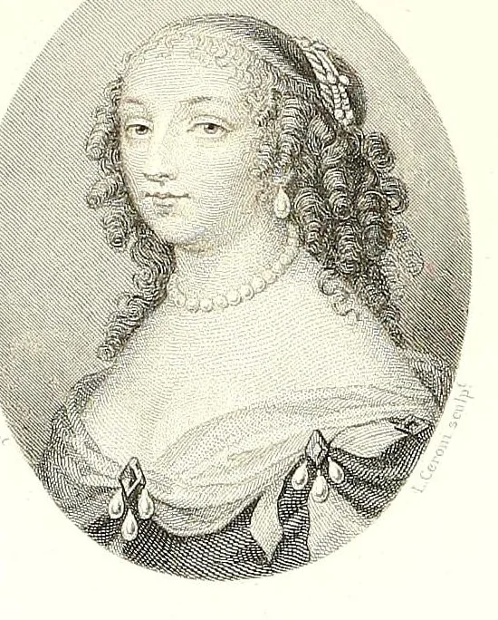 An illustration from Les émaux de Petitot du Musée imperial du Louvre. Portraits de personnages historiques et de femmes célèbres du siècle de Louis XIV, 1862, leaf 188