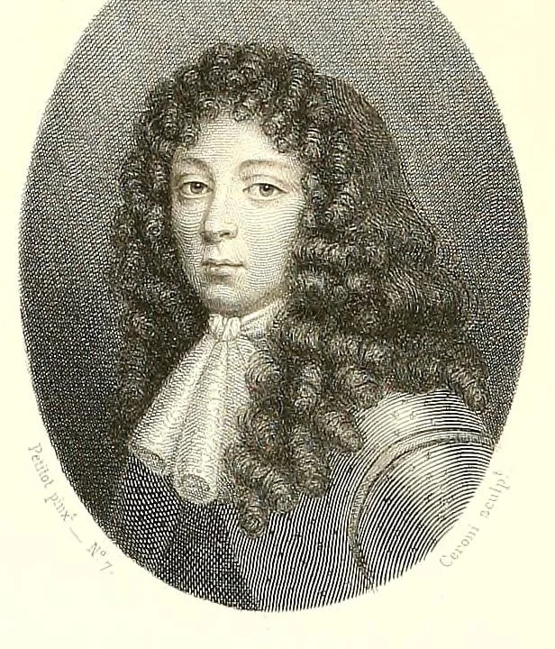 An illustration from Les émaux de Petitot du Musée imperial du Louvre. Portraits de personnages historiques et de femmes célèbres du siècle de Louis XIV, 1862, leaf 404
