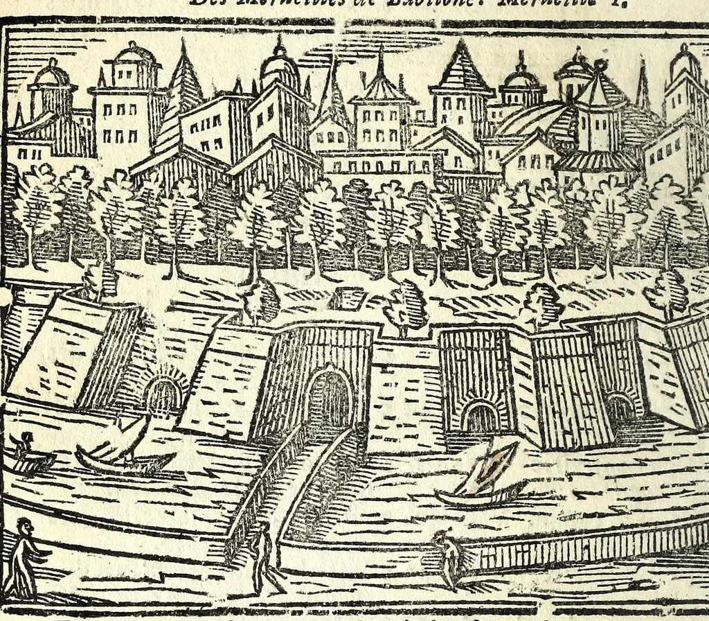 An illustration from Les merueilles de la ville de Rome : ou est traitè des eglises, stations & reliques des corps saints qui y sont : auec la guide qui enseigne aux estrangers à aysement trouuer les choses plus remarquables de Rome : ensemble les noms des papes, empereurs, & autres princes chrestiens, 1690, leaf 132