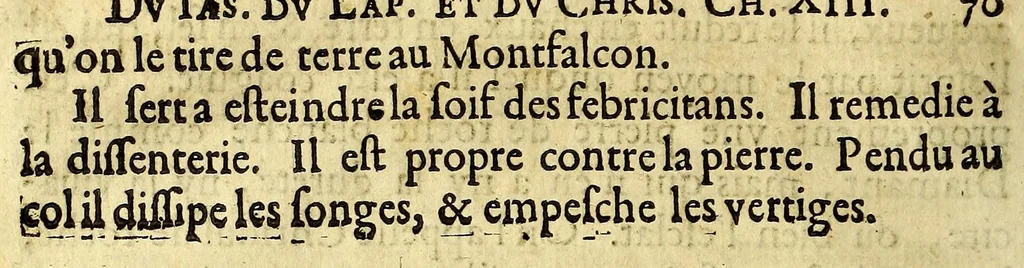 An illustration from Les Merueilles des Indes Orientales et Occidentales, ou Nouueau traitté des pierres precieuses & perles, contenant leur vraye nature, dureté, couleurs & vertus : chacune placée selon son ordre & degré, suiuant la cognoissance des marchands orpheures. : Auquel est adjousté vne petite table fort exacte, pour connoistre en vn instant à quel tiltre les marchands orpheures de Paris, & les autres dans toutes les principalles villes presque de toute l'Europe, trauaillent l'or & l'argent., 1661, leaf 90