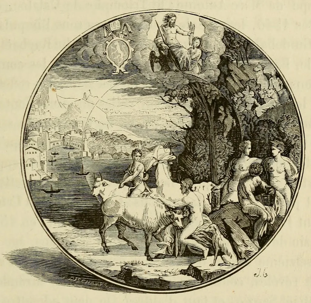 An illustration from Les merveilles de la céramique; ou, L'art de façonner et décorer les vases en terre cuite, faïence, grès et porcelaine, depuis les temps antiques jusqua'à nos jours, 1868, leaf 171