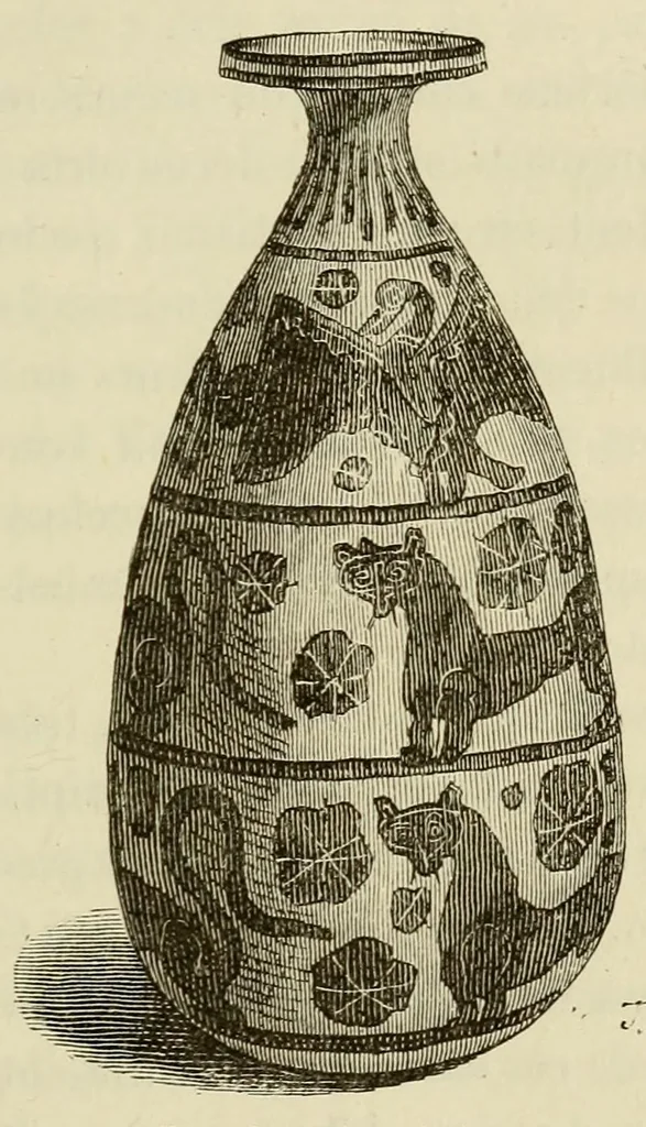 An illustration from Les merveilles de la céramique; ou, L'art de façonner et décorer les vases en terre cuite, faïence, grès et porcelaine, depuis les temps antiques jusqua'à nos jours, 1868, leaf 39