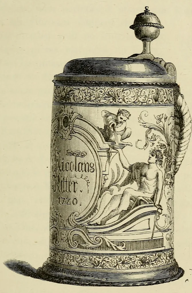 An illustration from Les merveilles de la céramique; ou, L'art de façonner et décorer les vases en terre cuite, faïence, grès et porcelaine, depuis les temps antiques jusqua'à nos jours, 1868, leaf 219