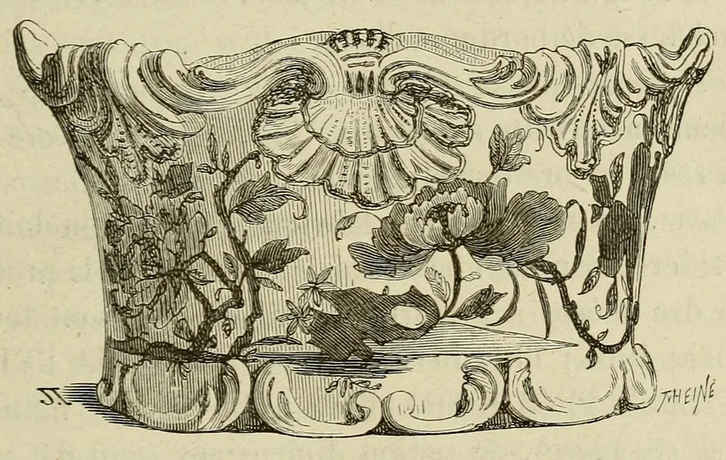 An illustration from Les merveilles de la céramique; ou, L'art de façonner et décorer les vases en terre cuite, faïence, grès et porcelaine, depuis les temps antiques jusqua'à nos jours, 1868, leaf 249