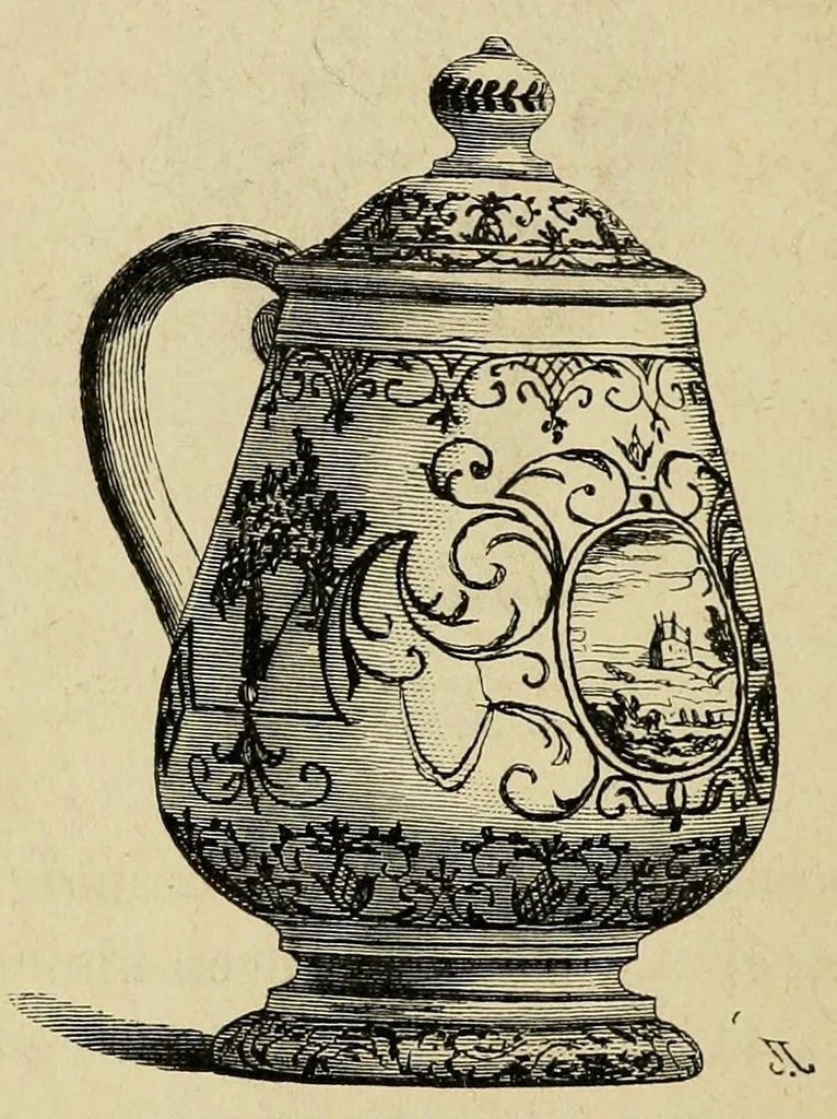 An illustration from Les merveilles de la céramique; ou, L'art de façonner et décorer les vases en terre cuite, faïence, grès et porcelaine, depuis les temps antiques jusqua'à nos jours, 1868, leaf 26