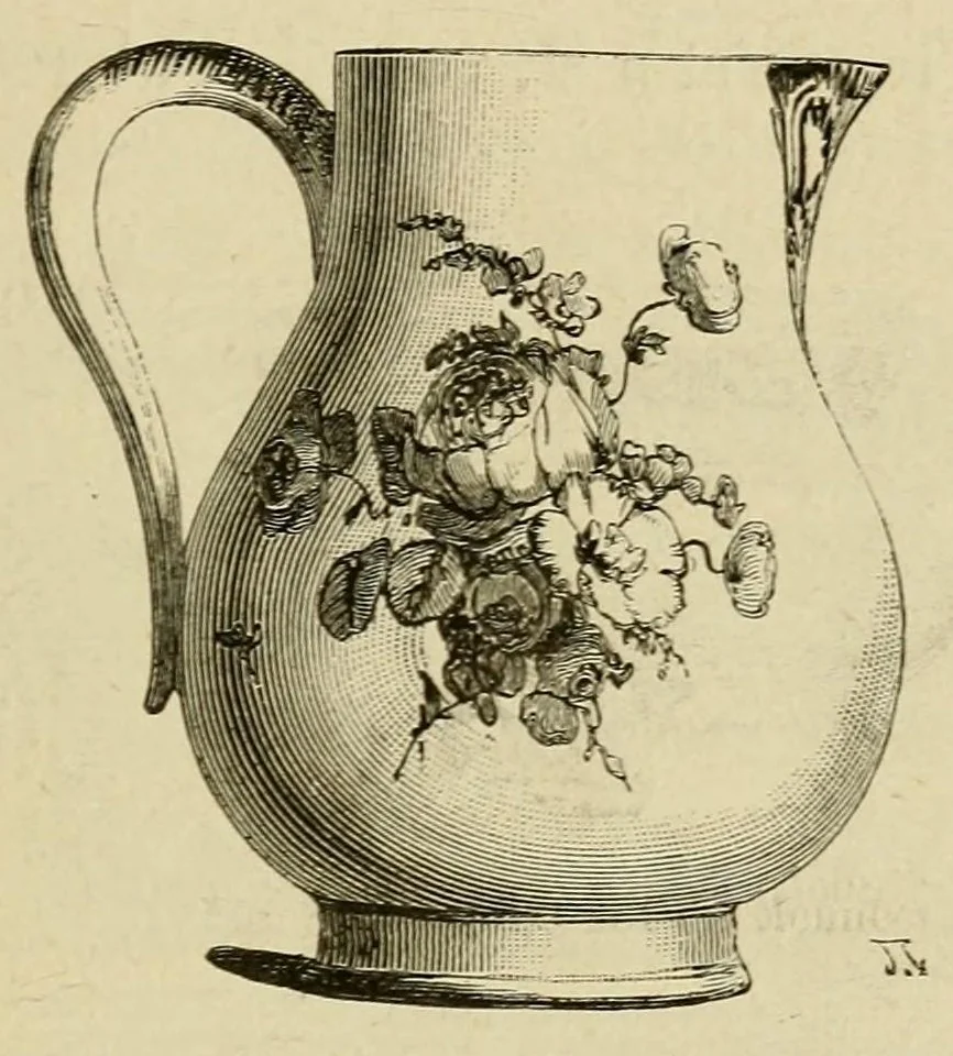 An illustration from Les merveilles de la céramique; ou, L'art de façonner et décorer les vases en terre cuite, faïence, grès et porcelaine, depuis les temps antiques jusqua'à nos jours, 1868, leaf 277