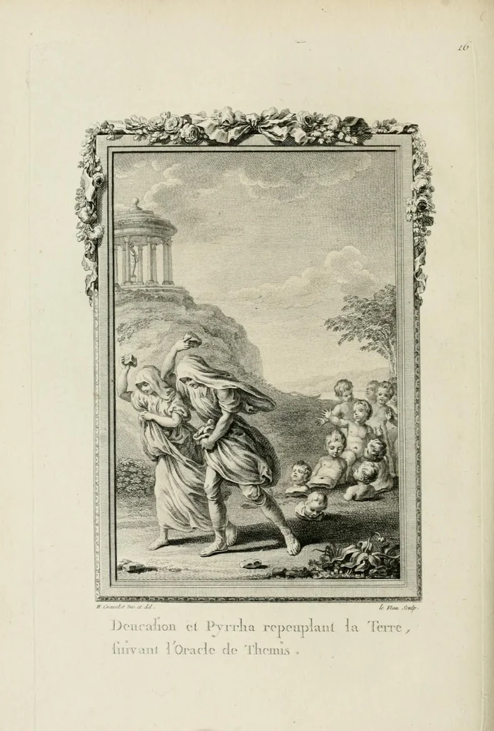 An illustration from Les metamorphoses d'Ovide : en Latin et en François, 1767, leaf 170