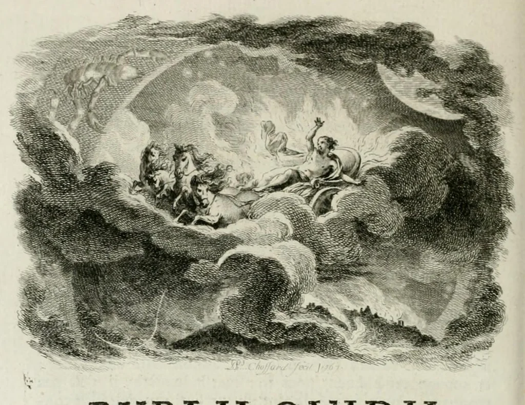 An illustration from Les metamorphoses d'Ovide : en Latin et en François, 1767, leaf 248