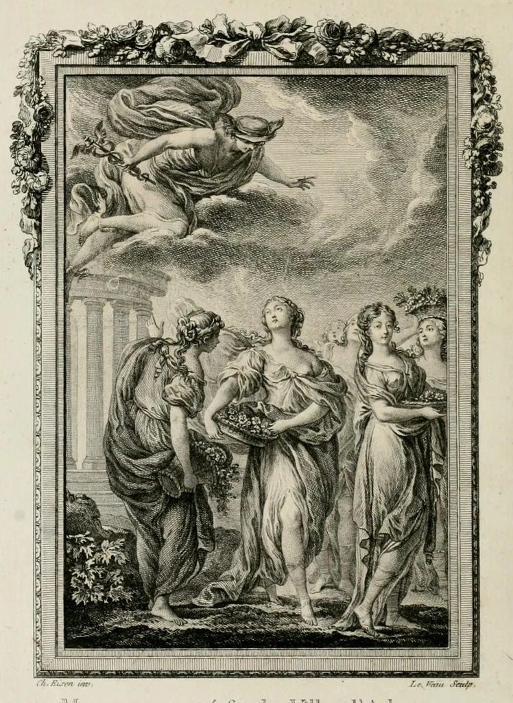 An illustration from Les metamorphoses d'Ovide : en Latin et en François, 1767, leaf 330