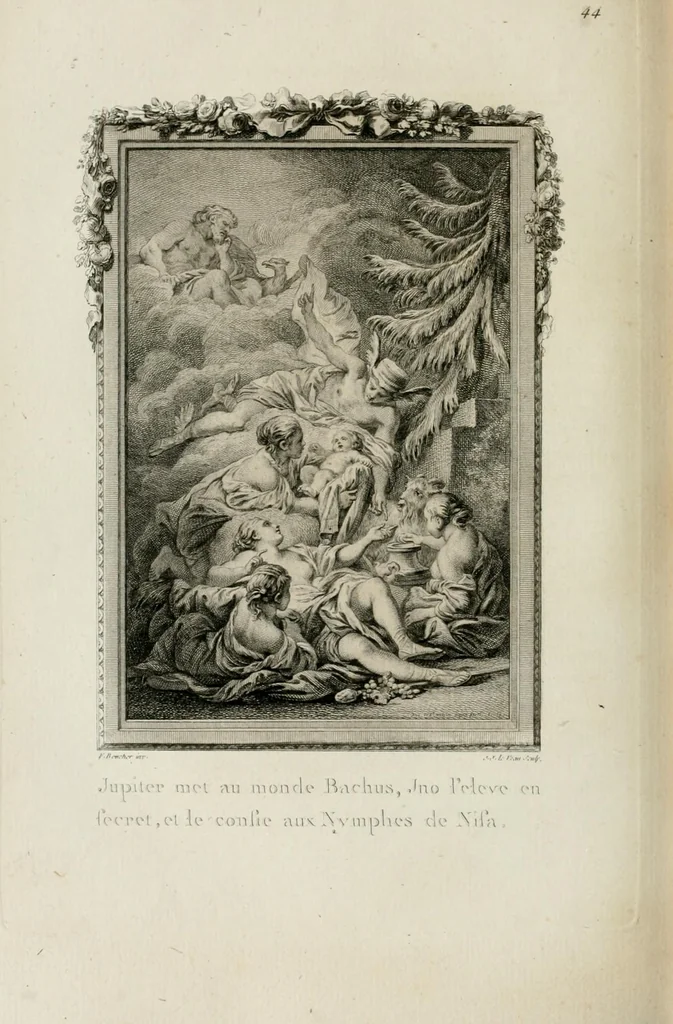 An illustration from Les metamorphoses d'Ovide : en Latin et en François, 1767, leaf 408