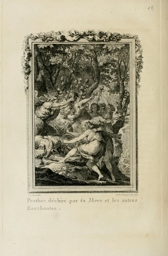 An illustration from Les metamorphoses d'Ovide : en Latin et en François, 1767, leaf 442