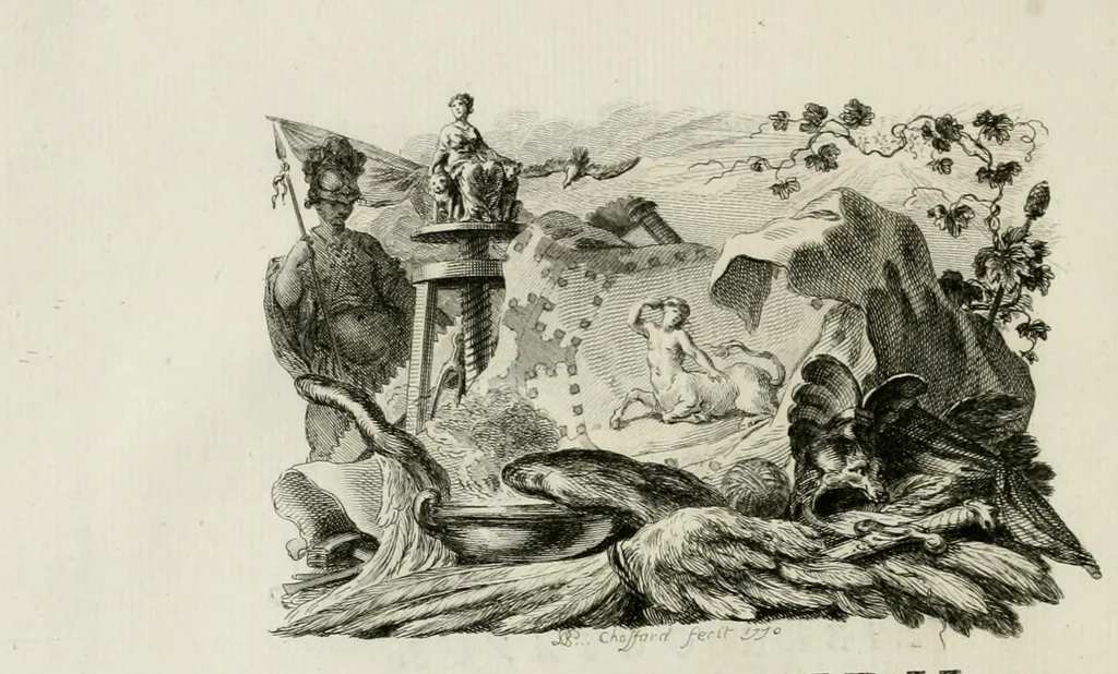 An illustration from Les metamorphoses d'Ovide : en Latin et en François, 1767, leaf 16