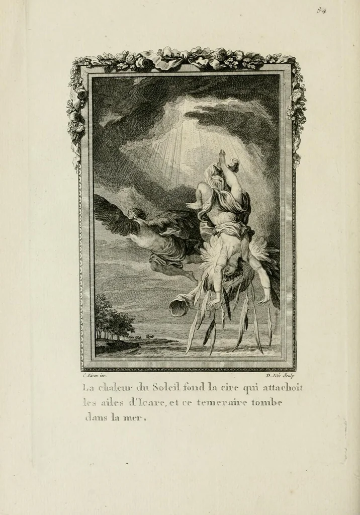 An illustration from Les metamorphoses d'Ovide : en Latin et en François, 1767, leaf 40