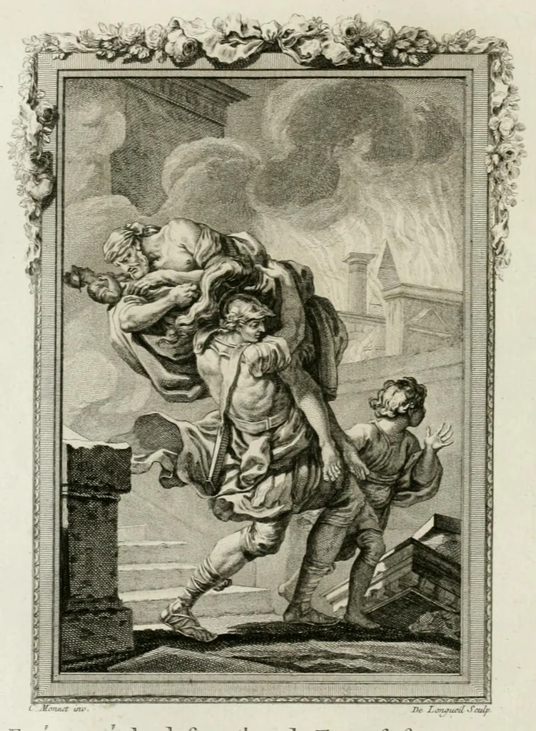 An illustration from Les metamorphoses d'Ovide : en Latin et en François, 1767, leaf 138
