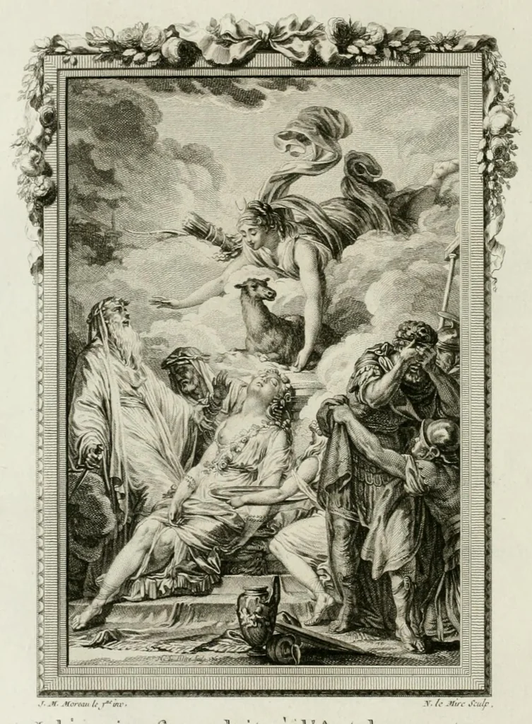An illustration from Les metamorphoses d'Ovide : en Latin et en François, 1767, leaf 18