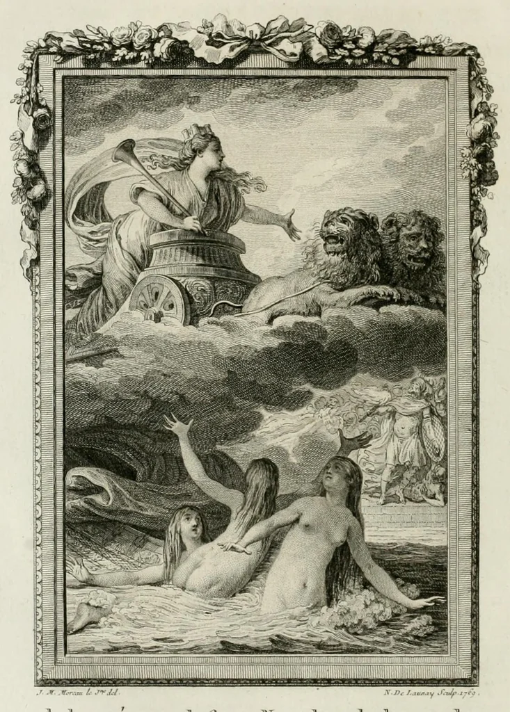 An illustration from Les metamorphoses d'Ovide : en Latin et en François, 1767, leaf 258