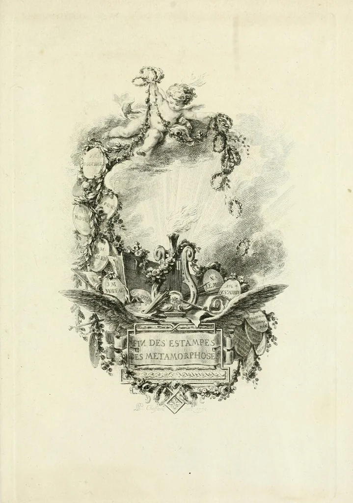 An illustration from Les metamorphoses d'Ovide : en Latin et en François, 1767, leaf 437
