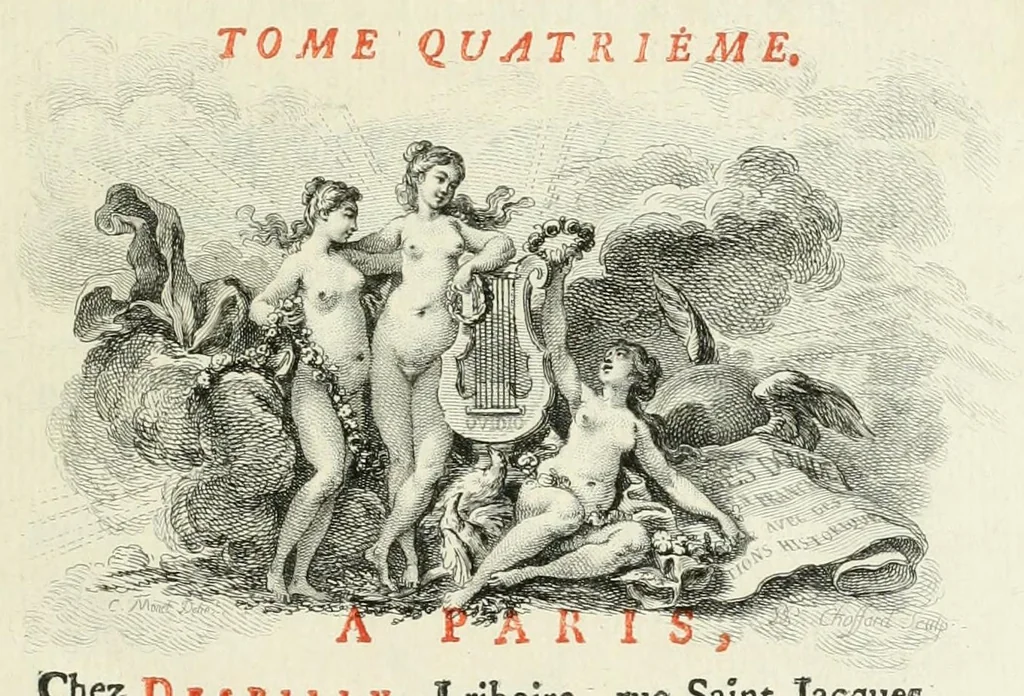 An illustration from Les metamorphoses d'Ovide : en Latin et en François, 1767, leaf 9