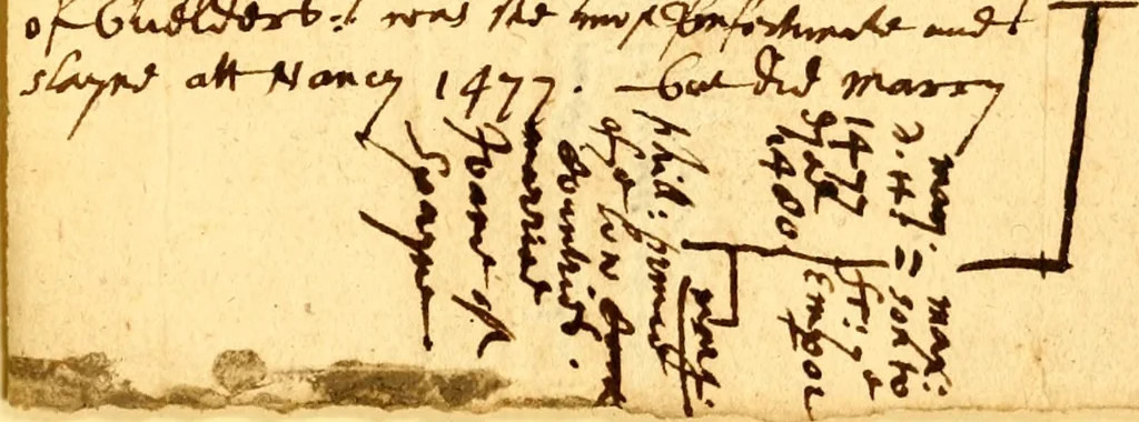 An illustration from Les mémoires de Philippe de Commines chevalier seigneur d'Argenton. Sur les principaux faicts et gestes de Loys XI et Charles VIII son fils, roys de France, 1616, leaf 632