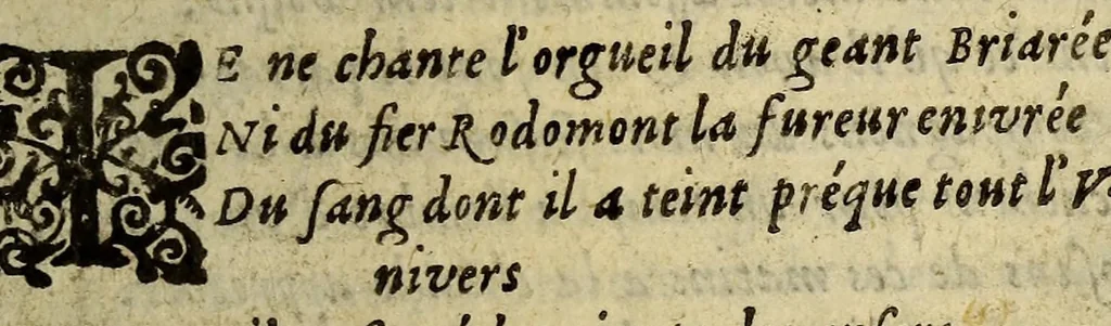 An illustration from Les Muses de la Nouvelle France, 1612, leaf 59