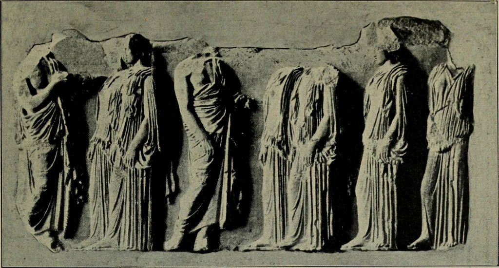 An illustration from Les musées d'Europe. La sculpture au Louvre;, 1900, leaf 68