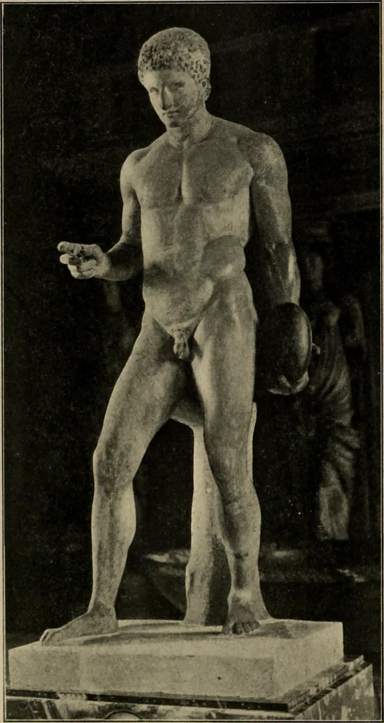 An illustration from Les musées d'Europe. La sculpture au Louvre;, 1900, leaf 77