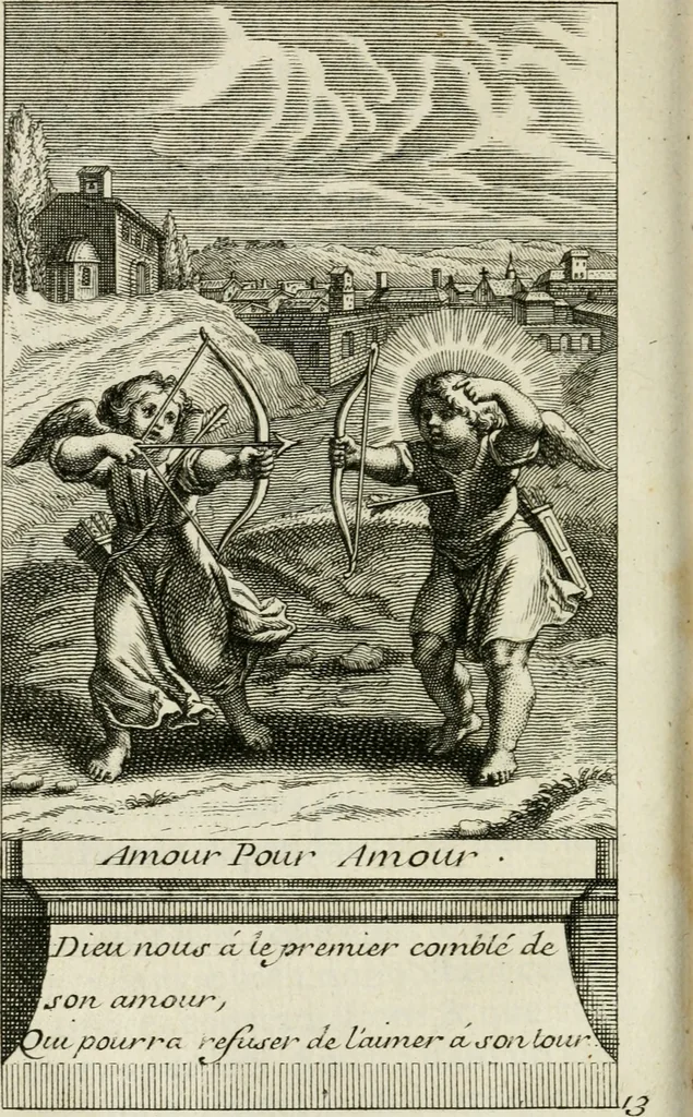 An illustration from Les mysteres de l'amour divin : avec des reflexions morales, tirées de l'ecriture sainte & des saints peres, 1719, leaf 131