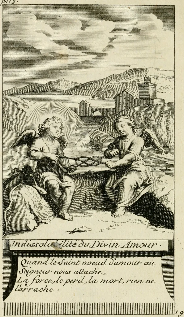 An illustration from Les mysteres de l'amour divin : avec des reflexions morales, tirées de l'ecriture sainte & des saints peres, 1719, leaf 179