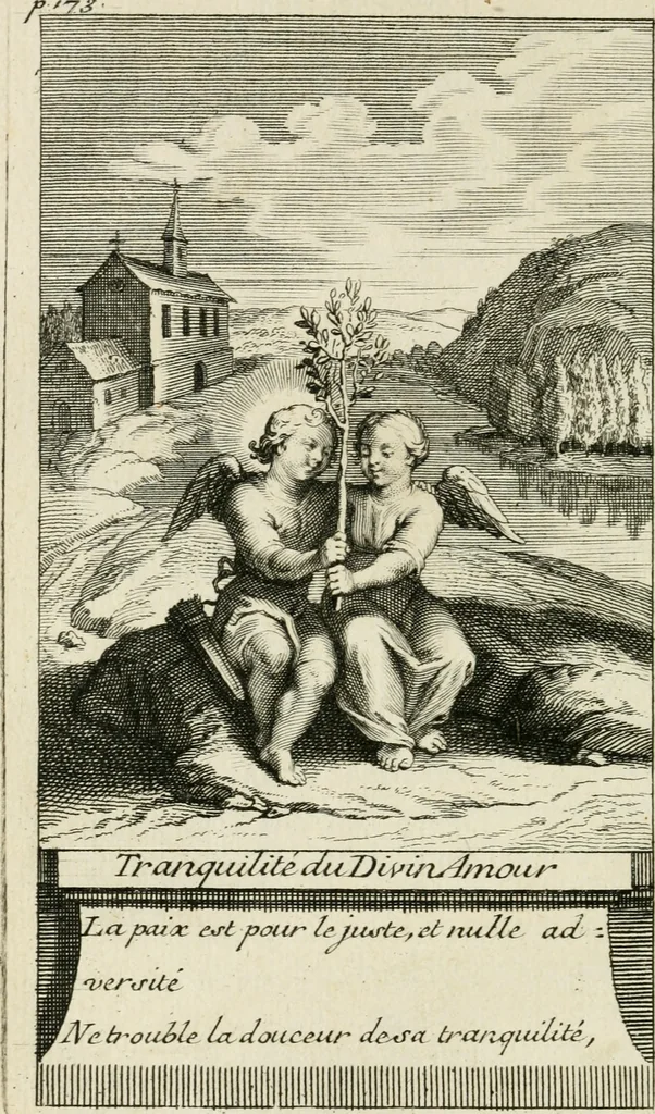 An illustration from Les mysteres de l'amour divin : avec des reflexions morales, tirées de l'ecriture sainte & des saints peres, 1719, leaf 259